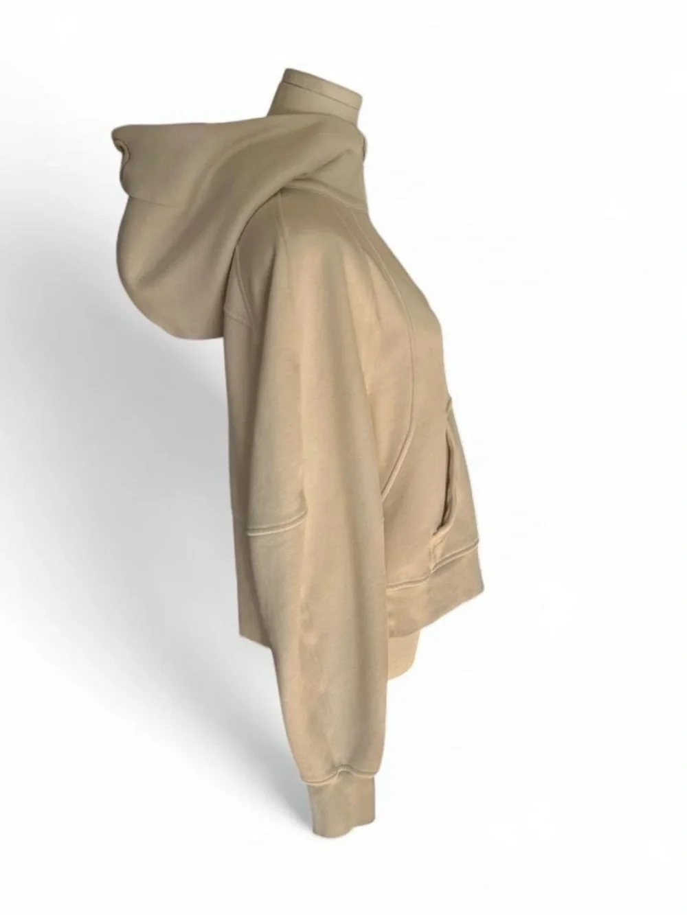 Lululemon Scuba Half Zip Hoodie Cream Tan Oversized Boxy Athleisure Woman M/L